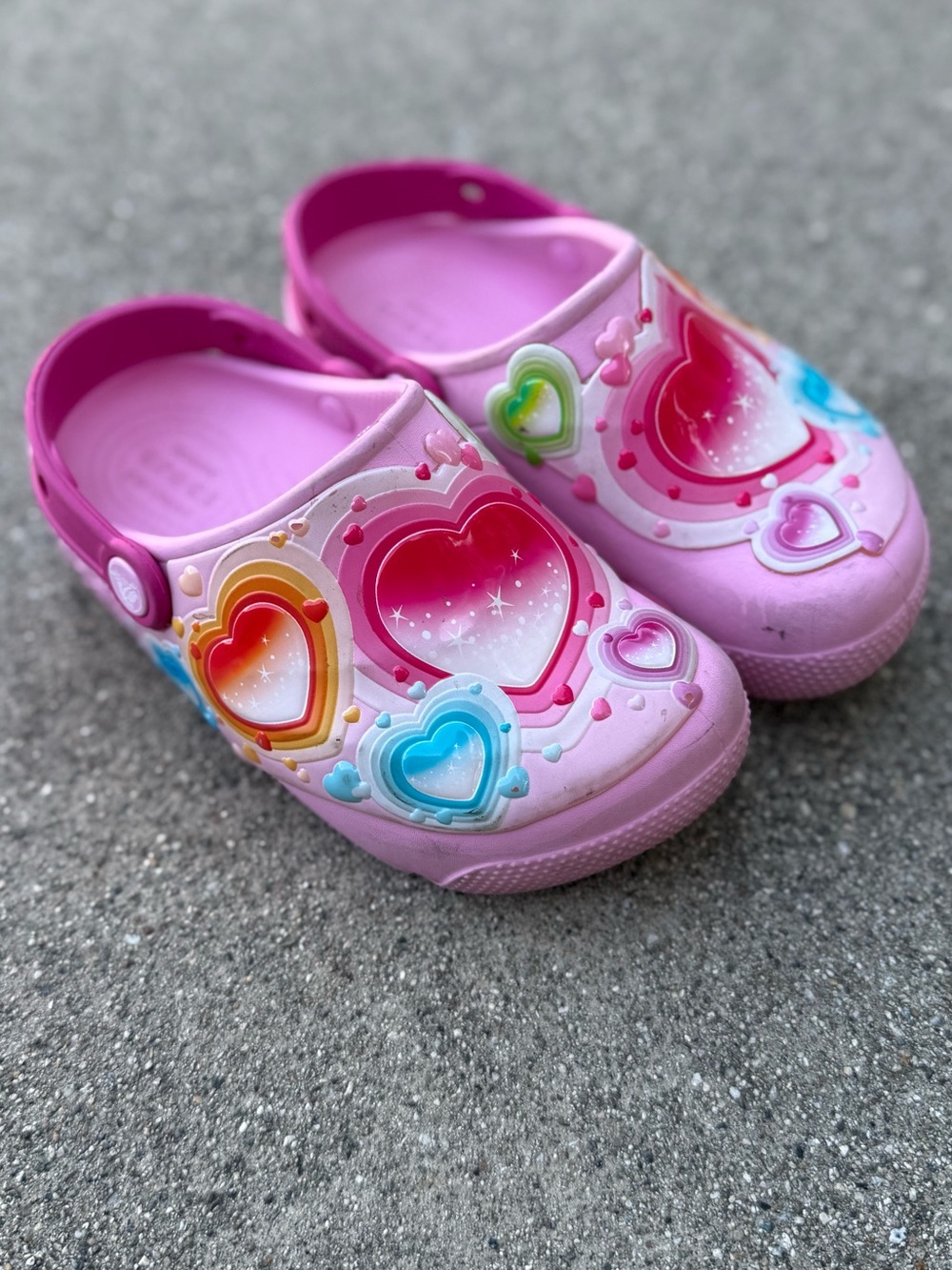 Crocs FL Heart Lights Clogs girls size 13